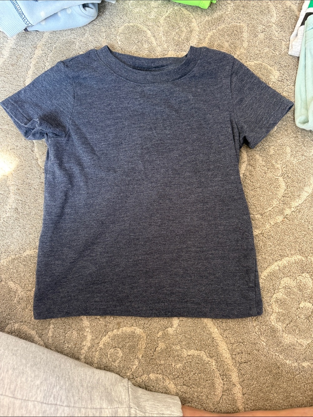 Cat & Jack Heathered Navy Short Sleeve Tee